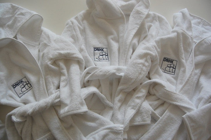 Badjas met naam en logo