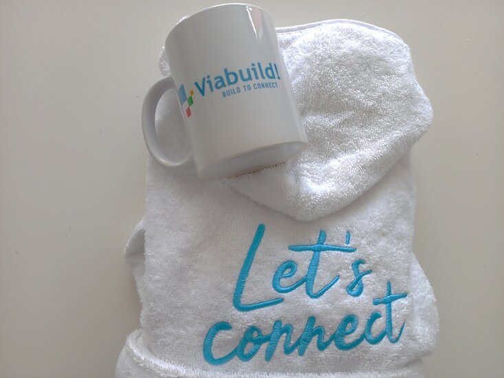 Badjas met naam en logo