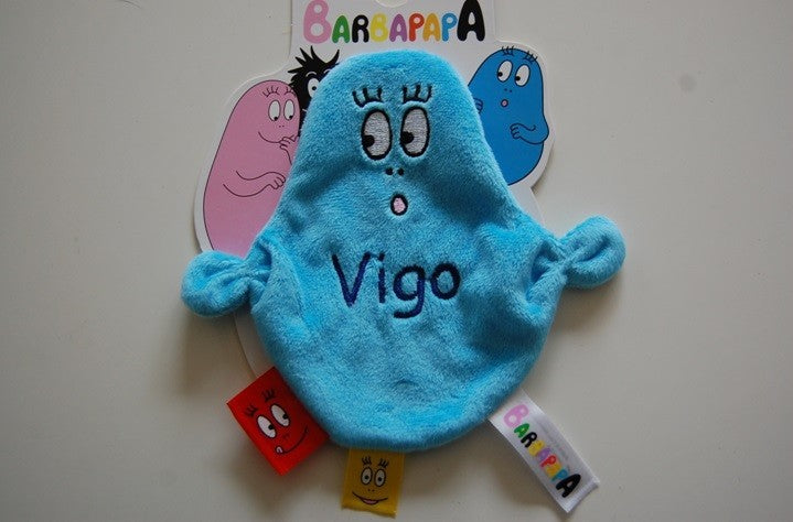 Barbapapa knuffeldoek met naam | Roze of blauwe