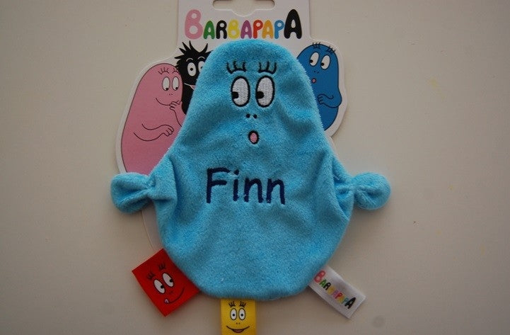 Barbapapa knuffeldoek met naam | Roze of blauwe