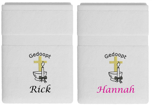 Doopcadeau handdoek met naam
