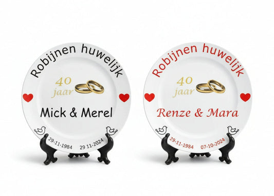 40 jaar Trouwdag cadeau Robijnen huwelijk