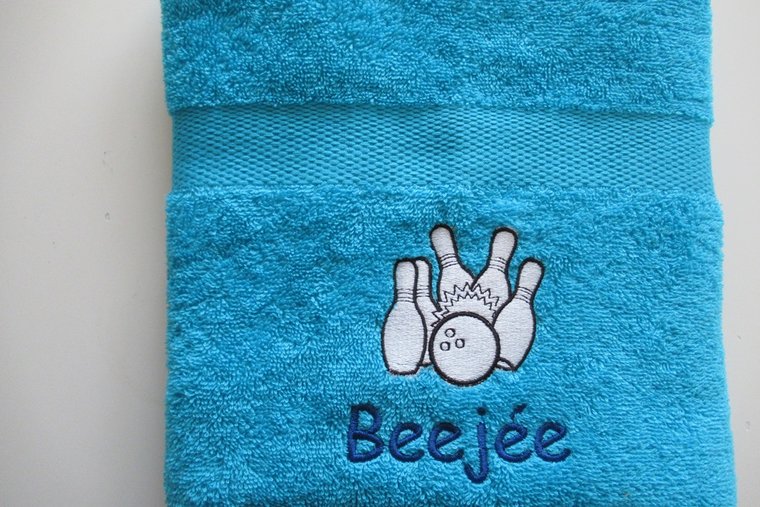 Handdoek met naam voor bowlen