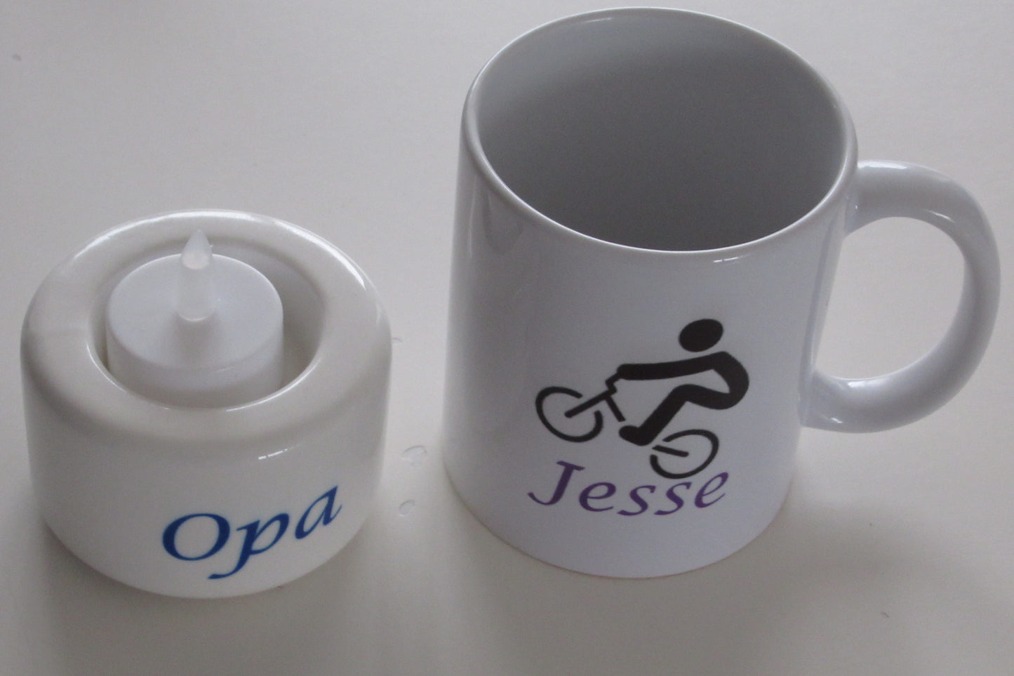 Koffiemok met Naam en Sport Symbool