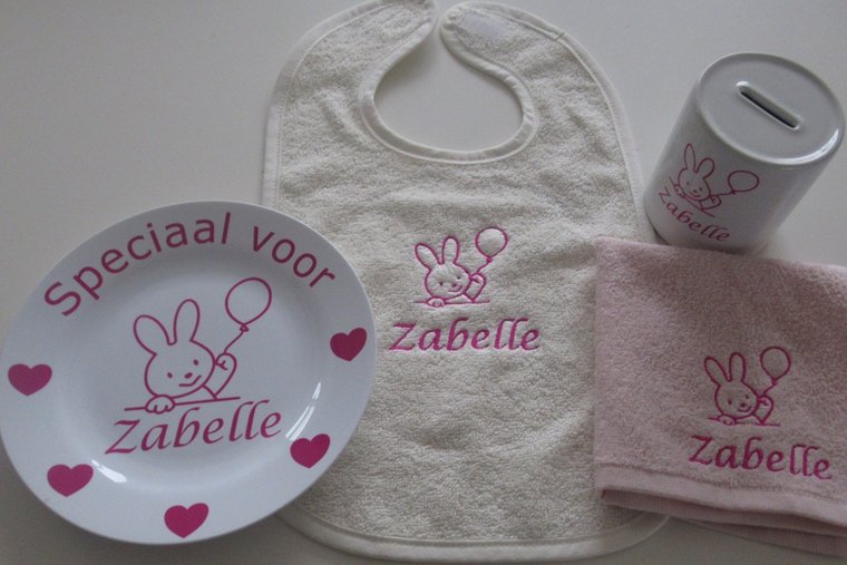 Kraamcadeau slabber met naam