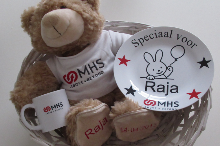 Kinderbordje met logo