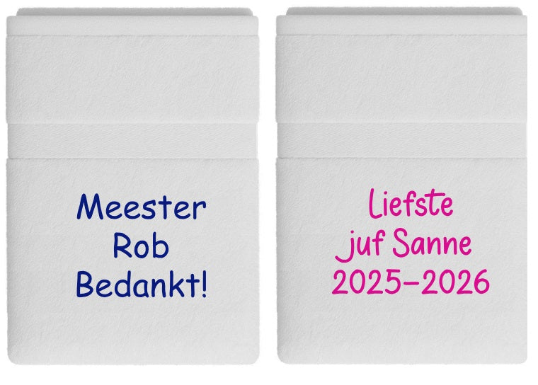 Meester en Juf cadeau met naam