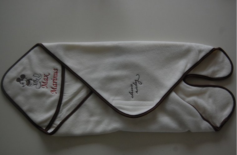 Mickey Mousse Fleecewikkeldeken met Naam