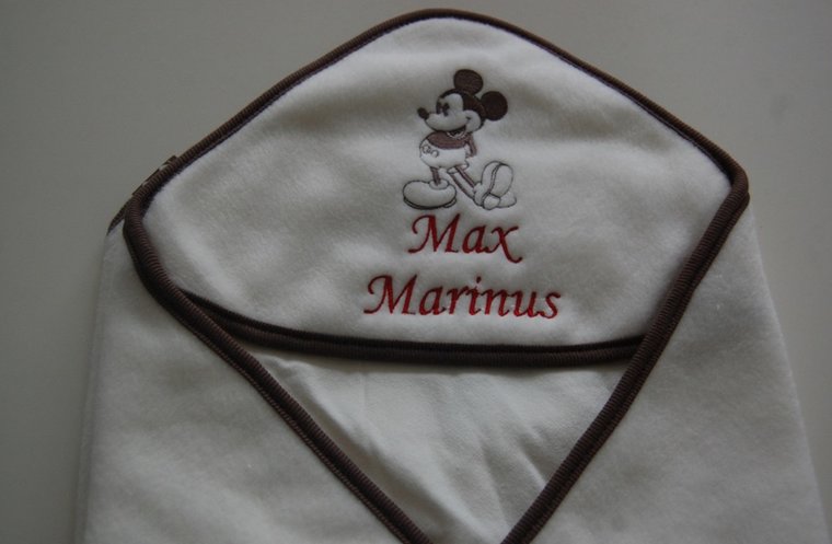 Mickey Mousse Fleecewikkeldeken met Naam