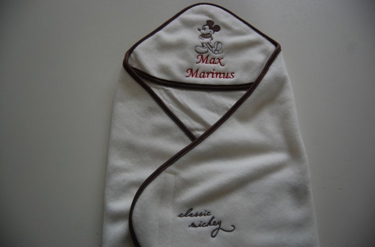 Mickey Mousse Fleecewikkeldeken met Naam