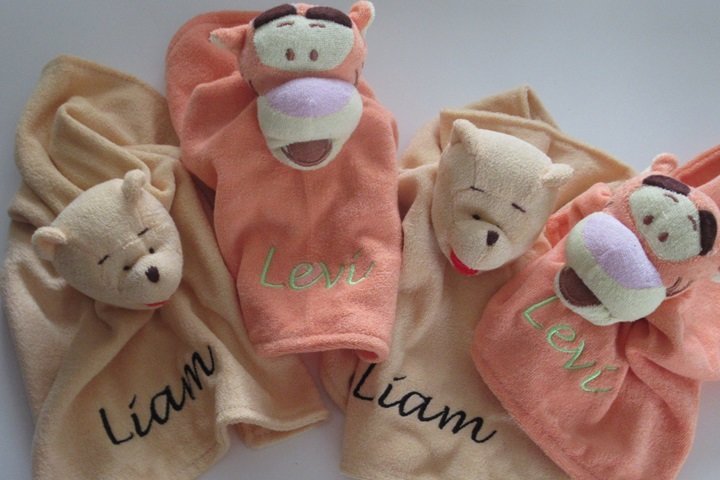 Teigerje knuffeldoek met Naam