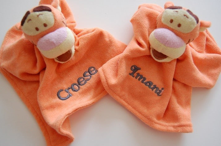 Teigerje knuffeldoek met Naam