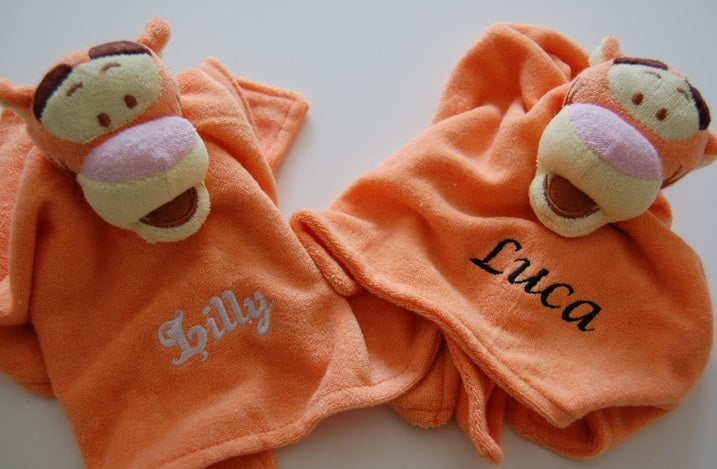 Teigerje knuffeldoek met Naam