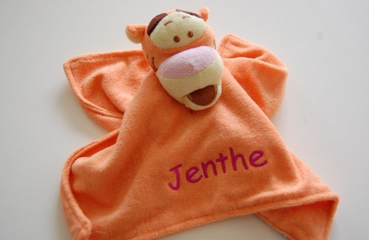 Teigerje knuffeldoek met Naam