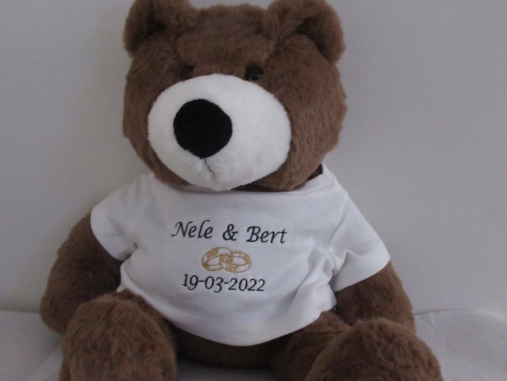 Huwelijksknuffel met Namen & Trouwringen