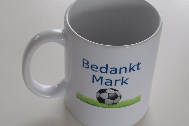 Koffiemok Trainer bedankt