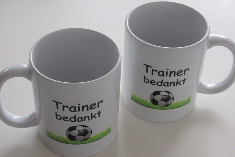 Koffiemok Trainer bedankt