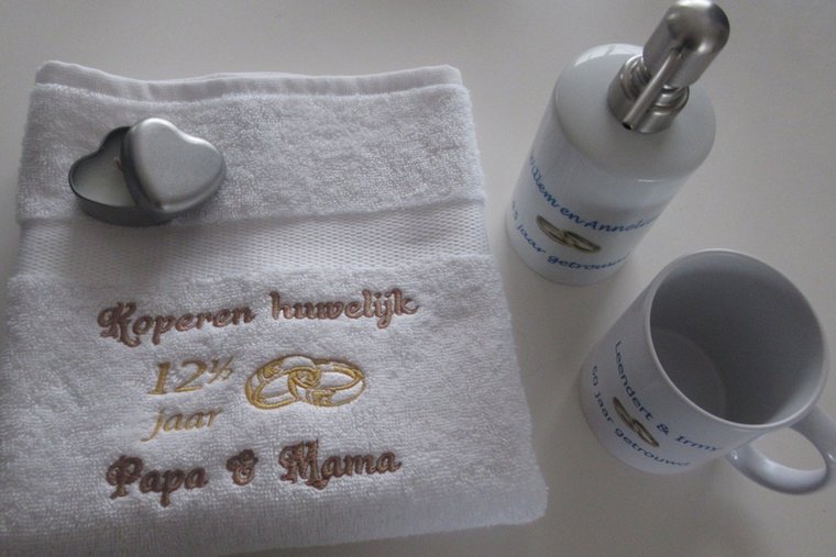 Koperen huwelijk cadeau | 12,5 jaar getrouwd