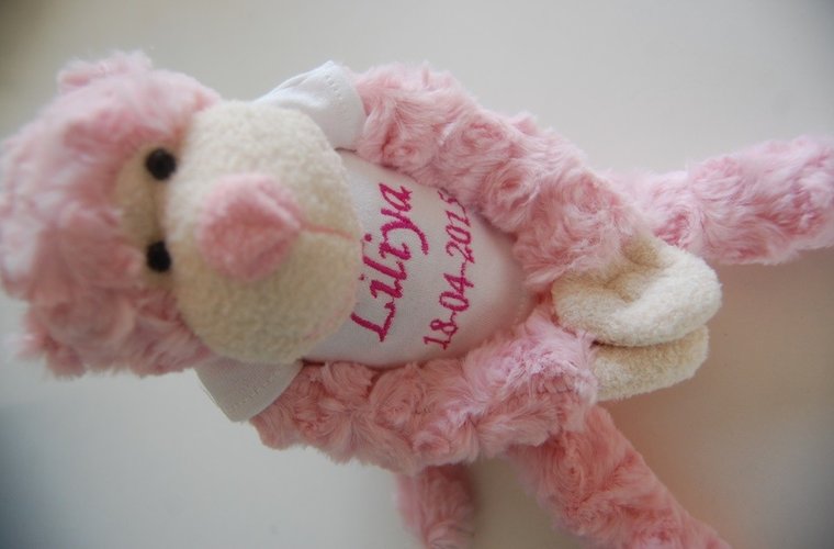 Slingeraapje met naam