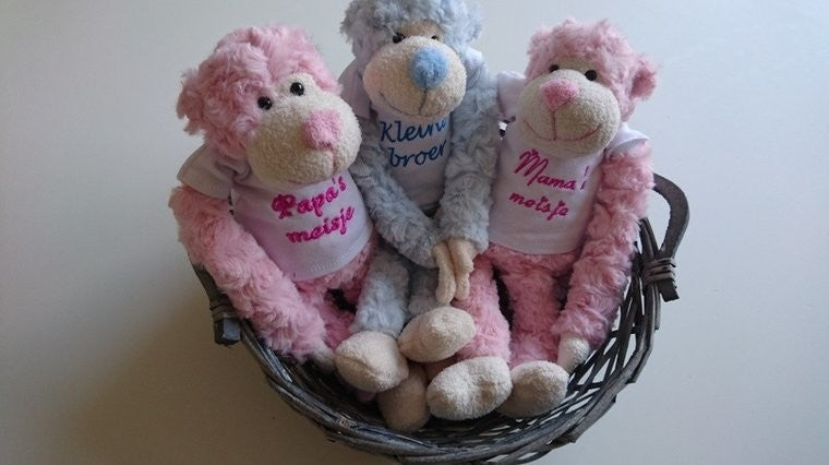 Slingeraapje met naam