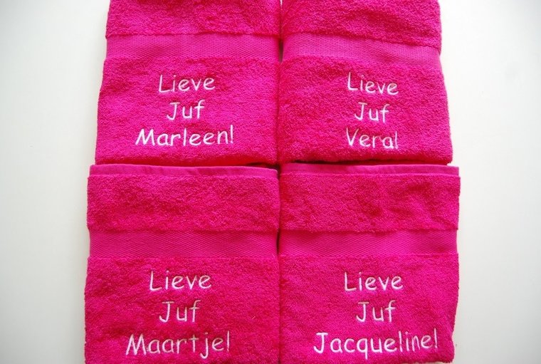 Bedankt Juf of Meester handdoek
