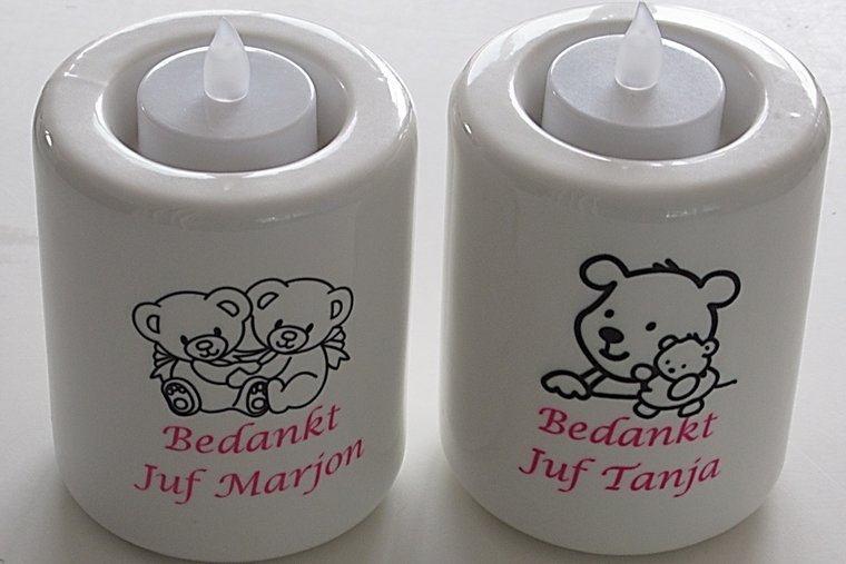 Kaarsenhouder met Naam en Afbeelding