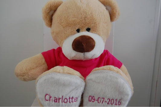 Geboorte Knuffel met Naam en Geboortedatum 40 cm