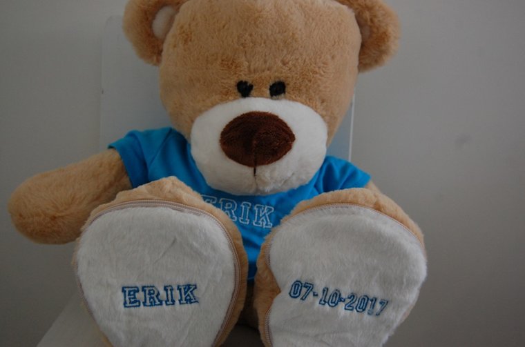 Geboorte Knuffel met Naam en Geboortedatum 40 cm