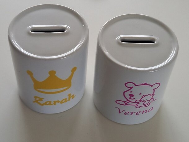 Spaarpot met Naam en Afbeelding