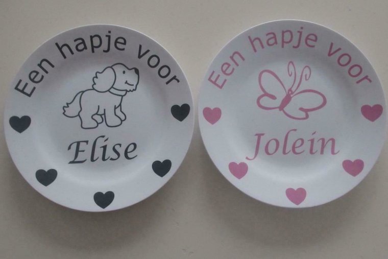 Kinderbordje met Naam en Afbeelding