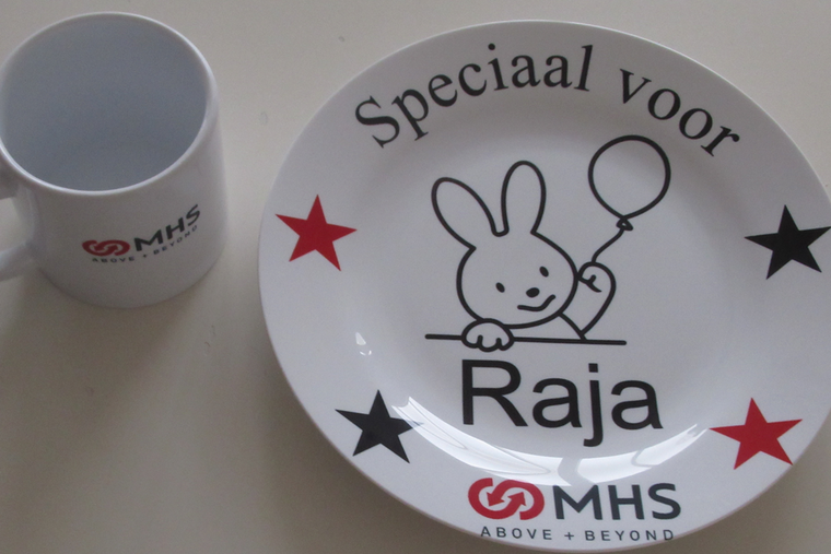 Kinderbordje met logo