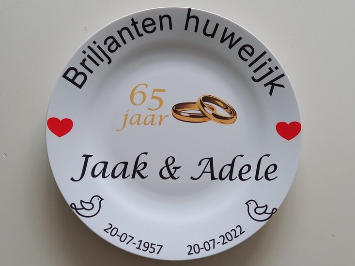 65 jaar Trouwdag cadeau Briljanten huwelijk