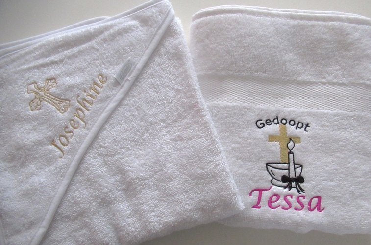 Doopcadeau Handdoek met Naam en Doopdatum