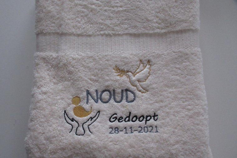 Doopcadeau Handdoek met Naam en Doopdatum