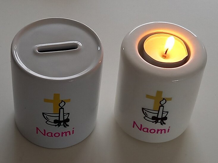 Doop spaarpot uniek cadeau en compleet zelf te maken in onze webshop 