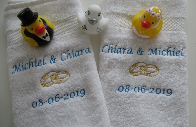 Bruidspaar badeendjes