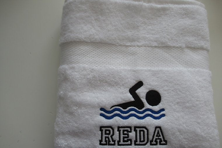 Zwem handdoek met naam