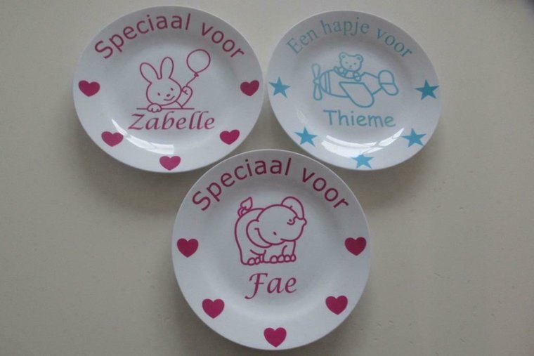 Kinderbordje met Naam en Afbeelding
