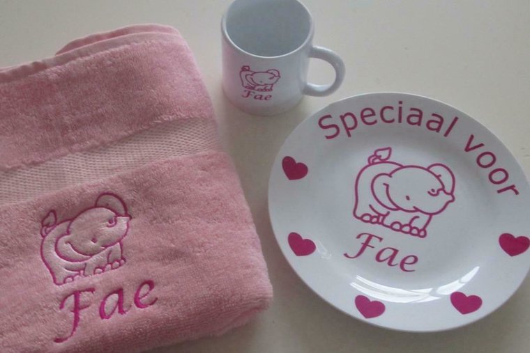 Kinderbordje met Naam en Afbeelding