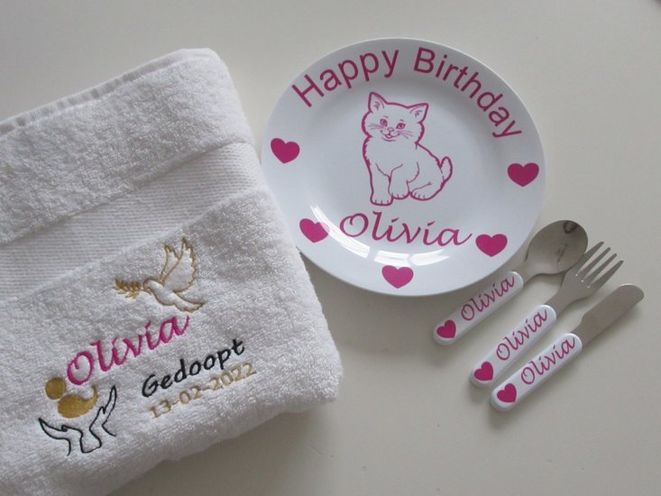 Verjaardagbordje met Naam en Afbeelding