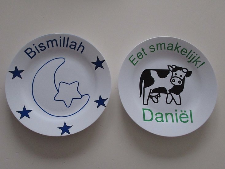 Kinderbordje met Naam en Afbeelding