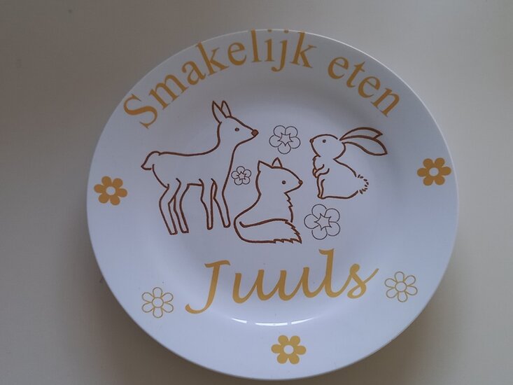 Kinderbordje met Naam en Afbeelding