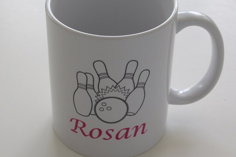 Koffiemok met Naam en Sport Symbool