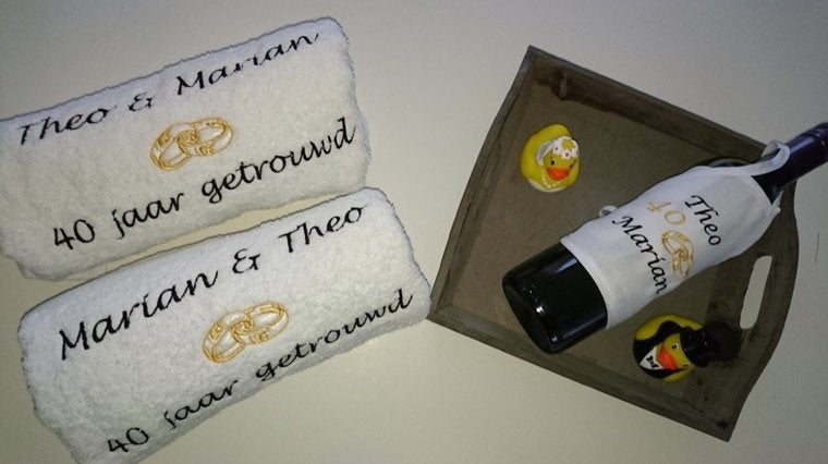 Bruidspaar badeendjes