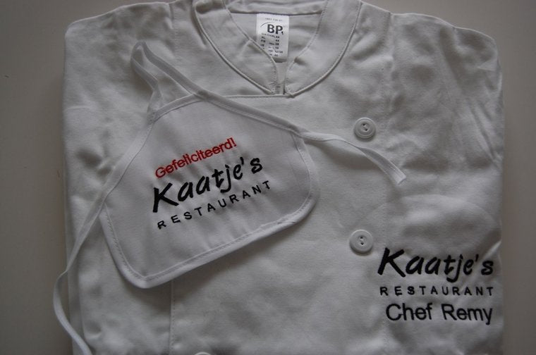 Schort met logo Keukenschort, BBQ schort, en Wijnschortjes