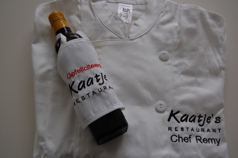 Schort met logo Keukenschort, BBQ schort, en Wijnschortjes