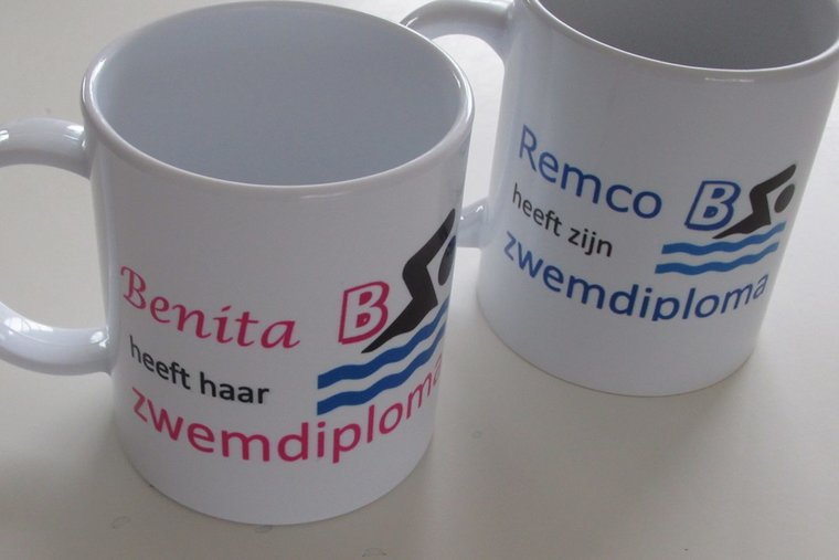 Mok met Naam Zwemdiploma B