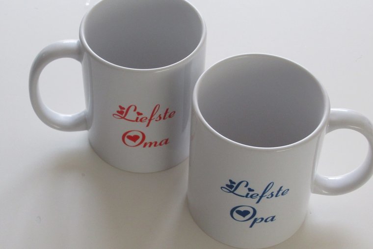 Mok voor Opa en Oma met Naam