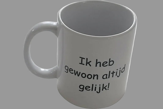 Koffiemok met Tekst