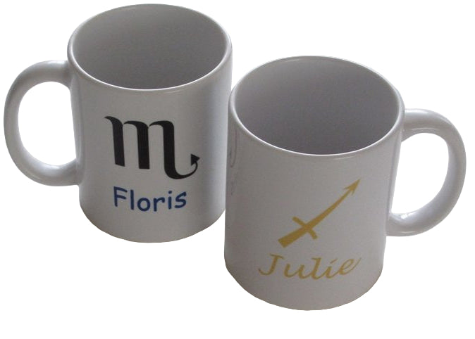 Koffiemok met Naam en Sterrenbeeld